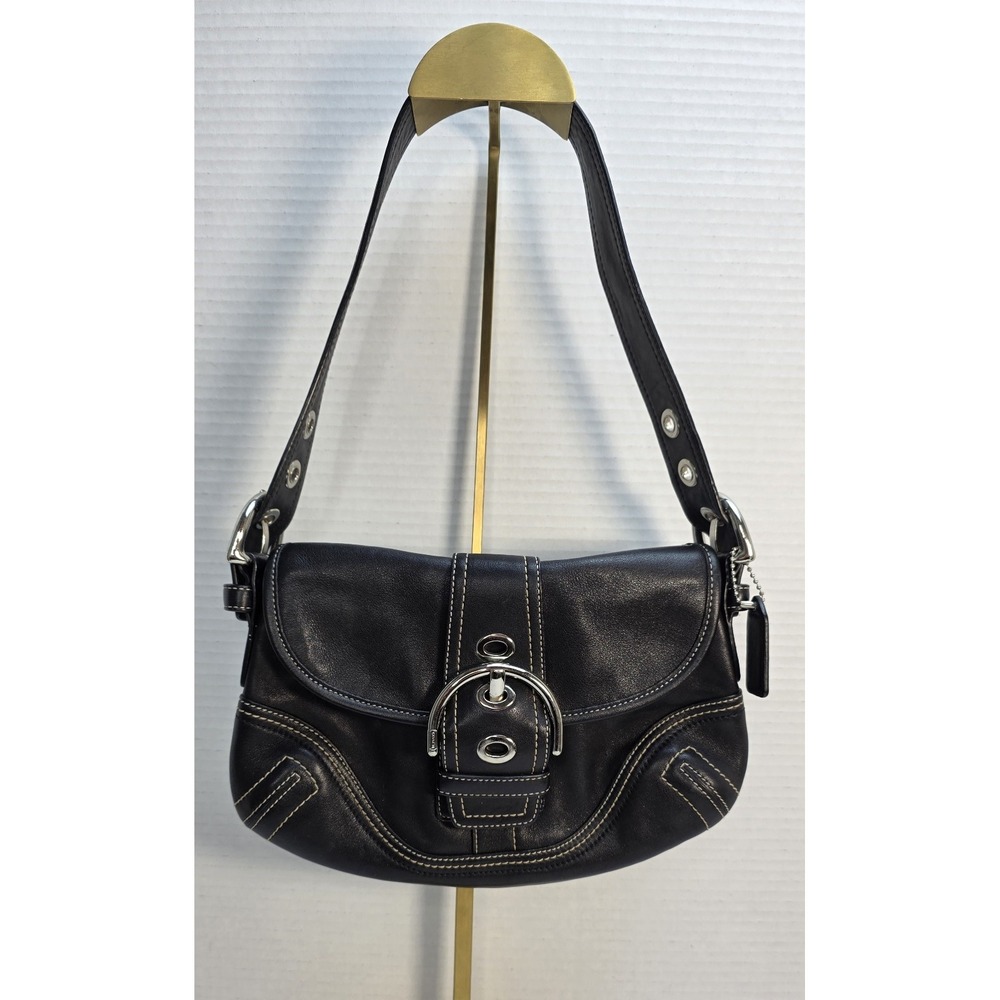Coach Mini Soho Shoulder Bag Black Smooth Leather‎ D06D-F10188